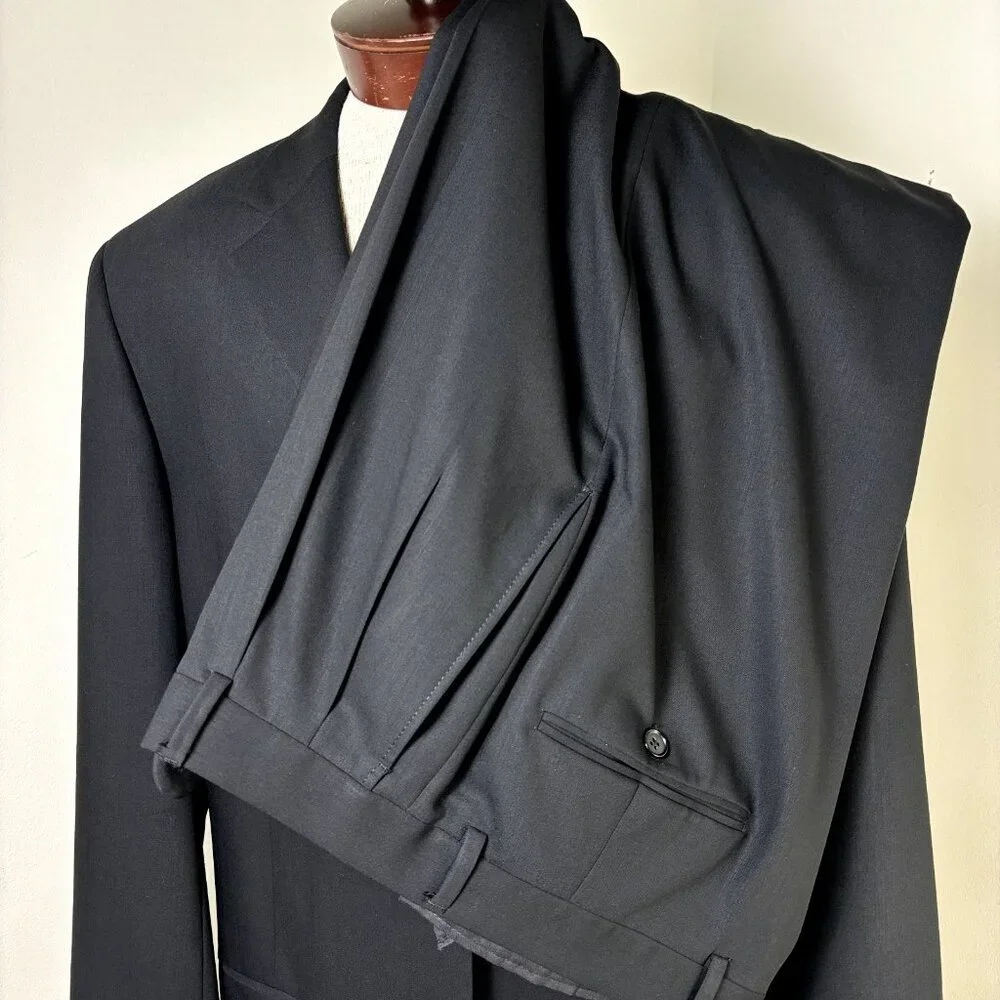 ULTIMO Uomo Men's Suit 42L Black Wool 2-Piece: Blazer & Dress Pants 36x31 Canada